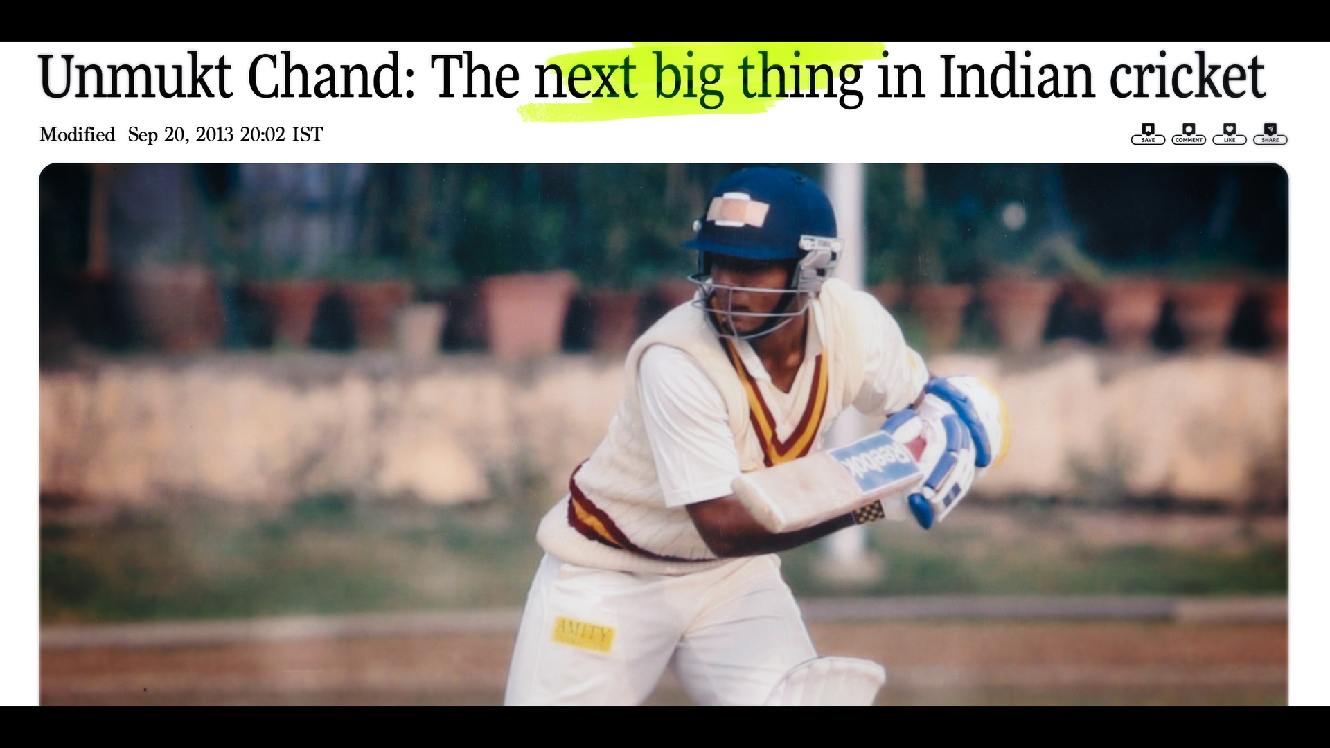 unbroken : the unmukt chand story